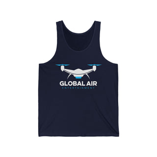 Global Air Entertainment Unisex Jersey Tank - Perfect for Drone Enthusiasts and Summer Outings